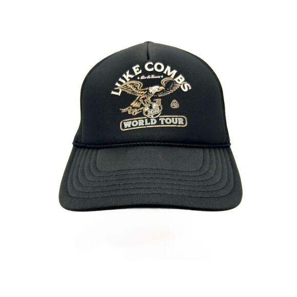 Luke Combs World Tour Hat Cap Snap Back Adjustable Men Black 2023 Country Music - Picture 1 of 11